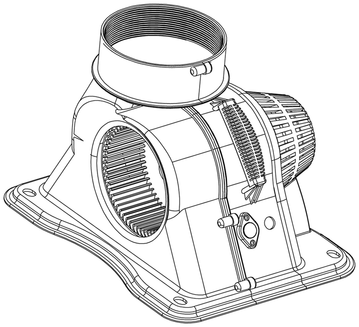 本外观设计产品的用途:抽风机.3.本外观设计产品的设计要点:在于形状.