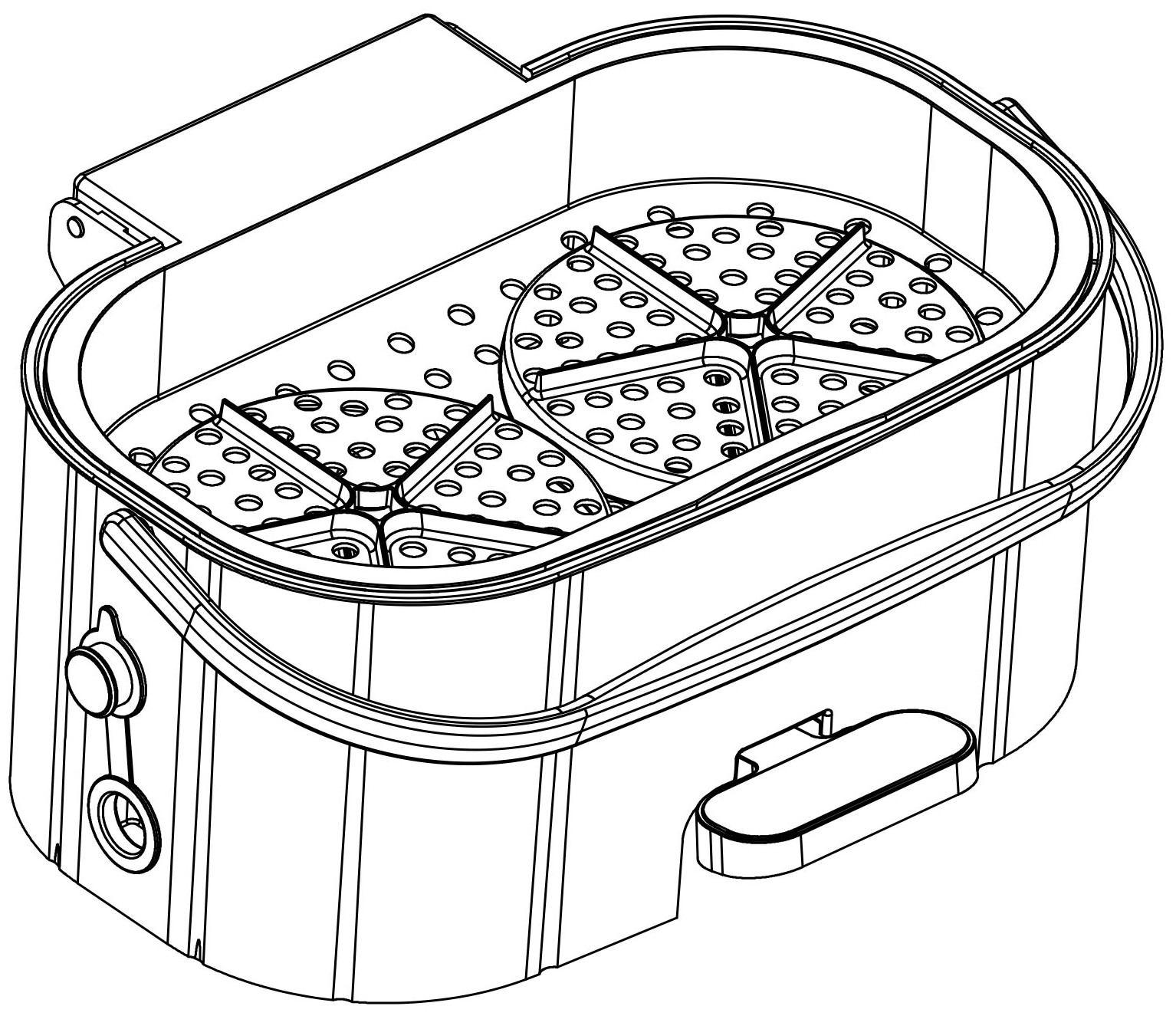 本外观设计产品的用途:用于储水或甩干拖把的水,属于清洁器具.