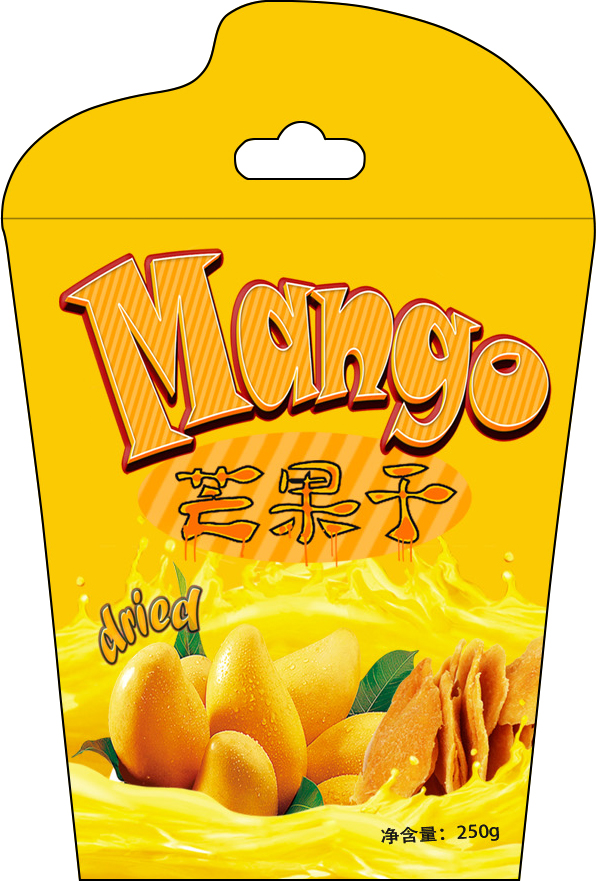 摘要附图摘要1.本外观设计产品的名称:包装袋(芒果干).2.