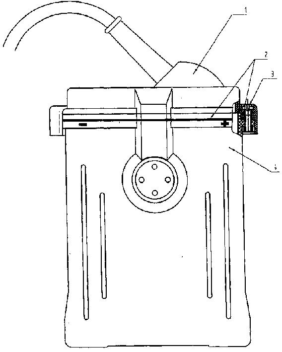 一种矿灯电池与盖身的密封结构