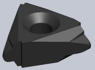 摘要附图摘要1.本外观设计产品的名称:旋风铣刀片.2.