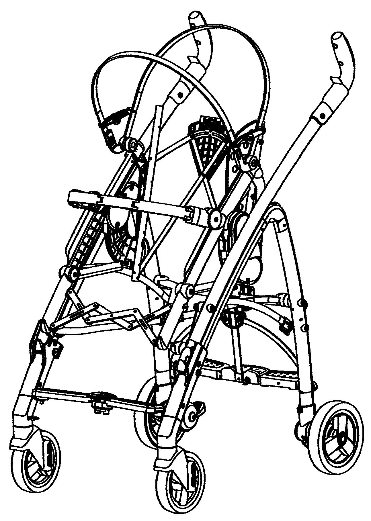 产品用途:用于婴童乘座.3.设计要点:婴儿车骨架整体外观造型.