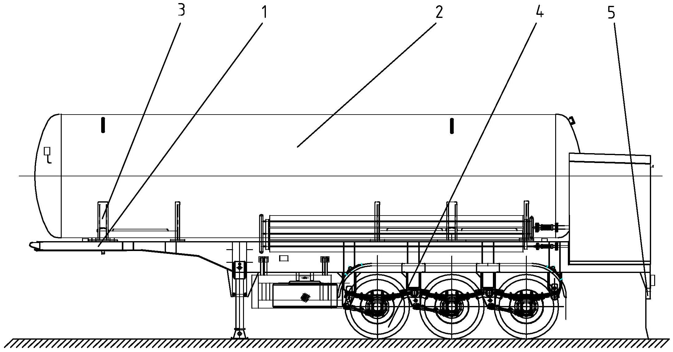 低温液体运输半挂车底盘结构