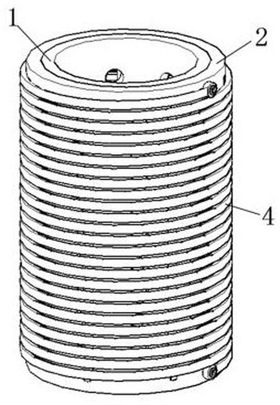具体为一种新型绕丝筛管,包括侧壁为镂空结构的基管,沿基管侧壁圆周