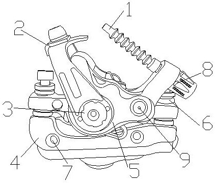 自行车碟刹器结构图片