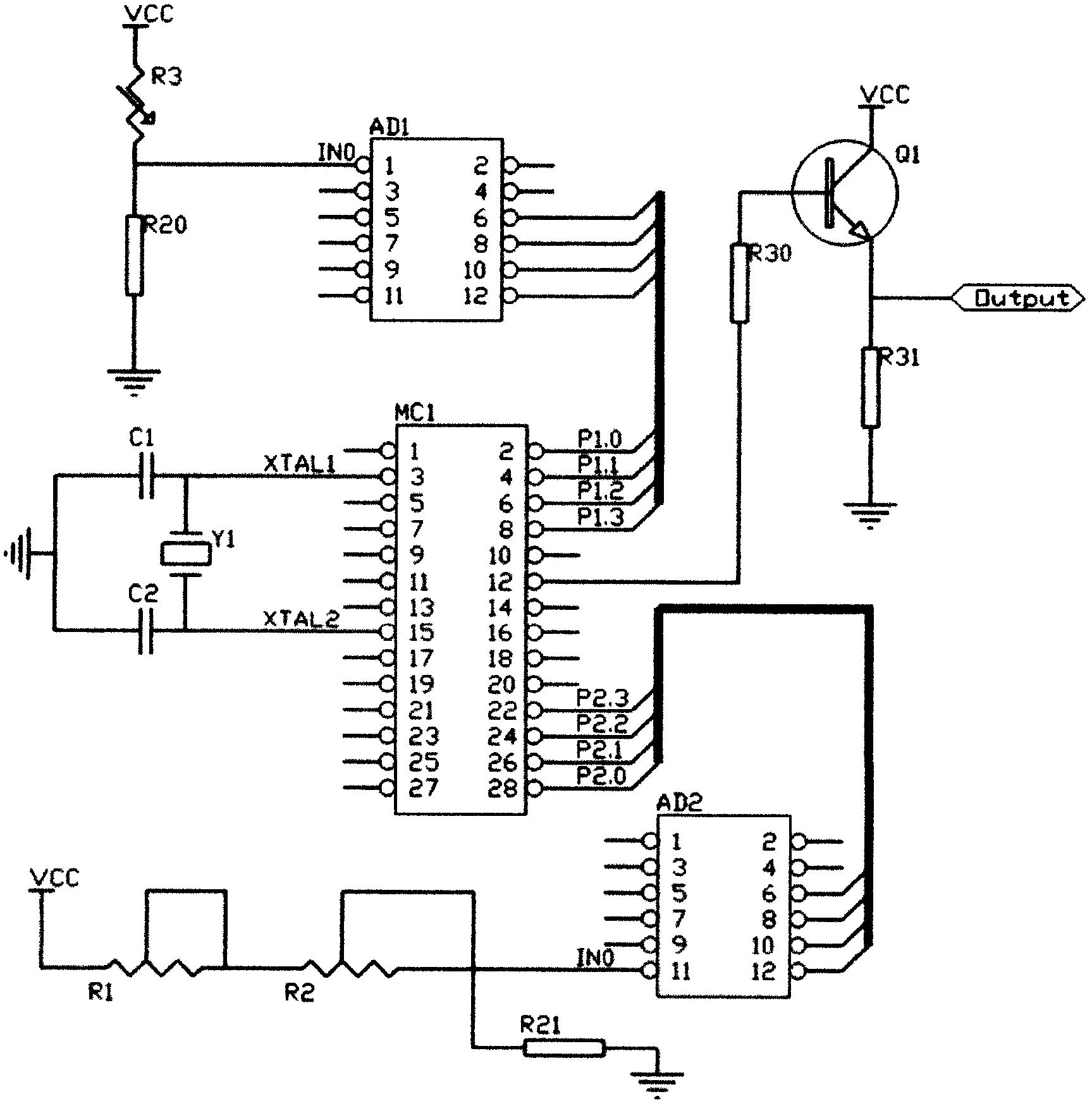 基板,以及设置在基板上的脉冲电路,其中所述脉冲电路包括石英振荡器y1