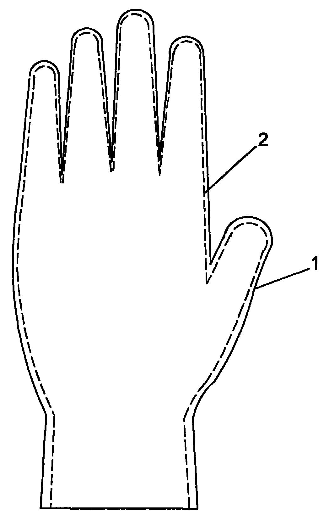 带有弹性聚氨酯覆层的光里家用橡胶手套-爱企查