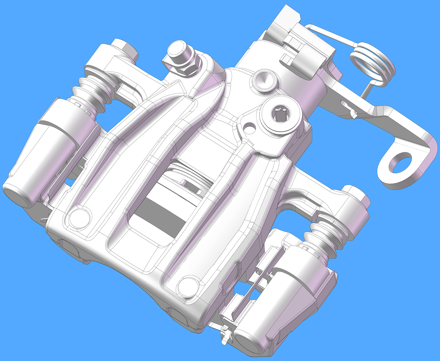 驻车制动钳总成(机械式低拖滞)-爱企查