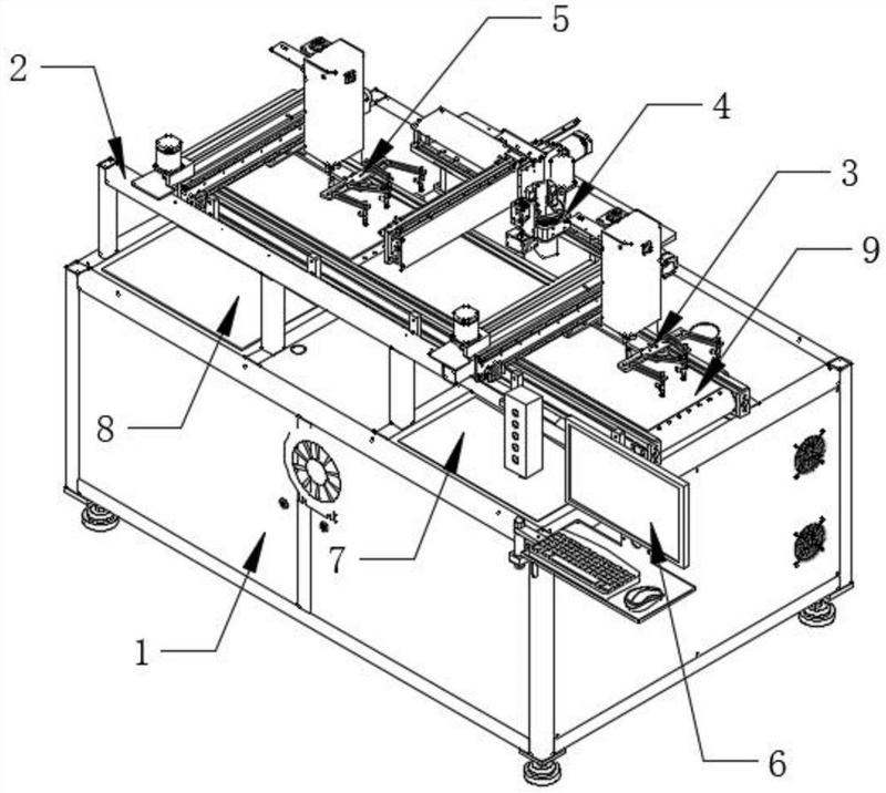 包括主体,安装架,皮带输送结构,上料机构,喷码机构以及下料机构,所述
