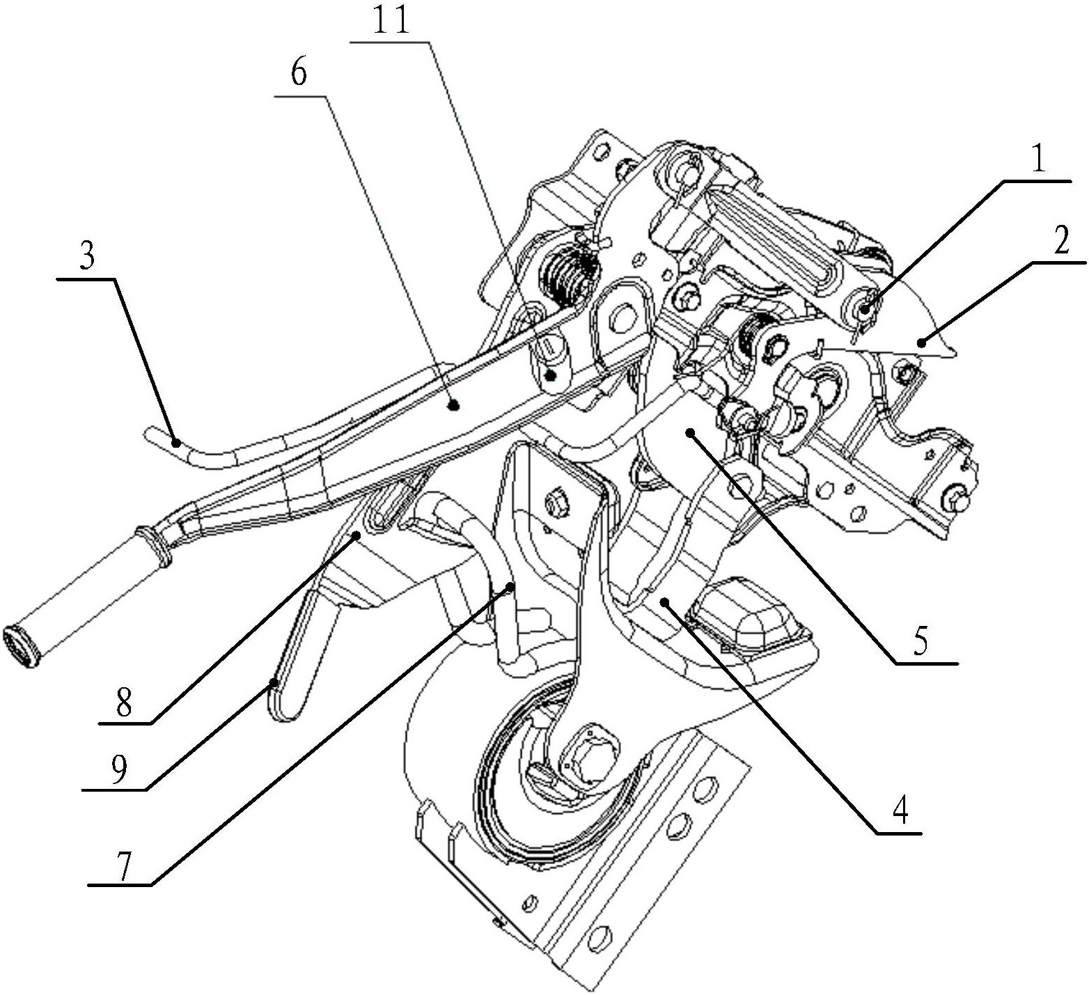具有防盗功能的驾驶室翻转机构-爱企查