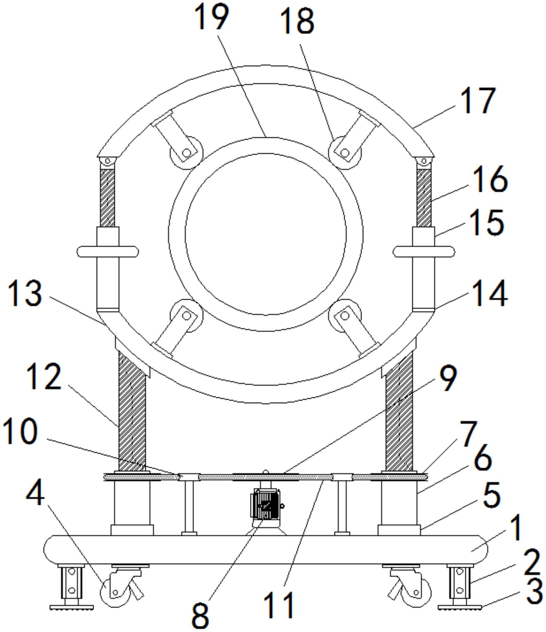 一种用于大型输电圆管安装定位的旋转夹具-爱企查