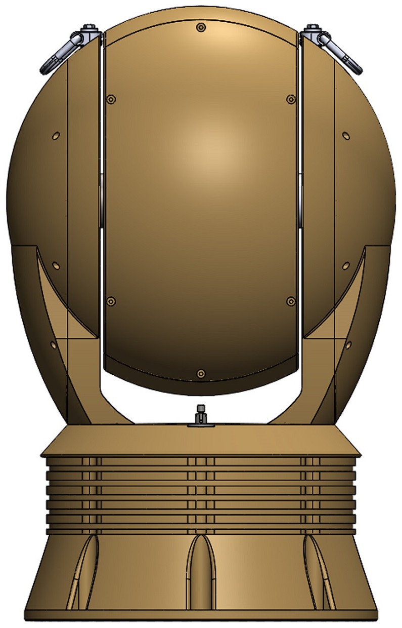 摘要附图摘要1,本外观设计产品的名称:光电转台(球型).