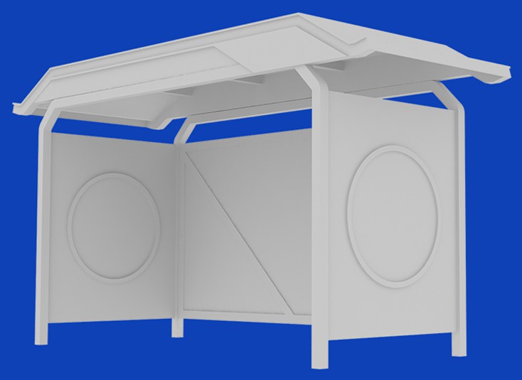 摘要附图摘要1.本外观设计产品的名称:寺院式户外垃圾处理设备保护棚.