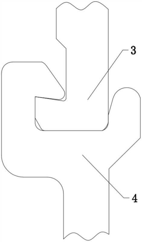 包括第一矩形杆和第二矩形杆,第一倒钩和第二倒钩采用金属材料制成