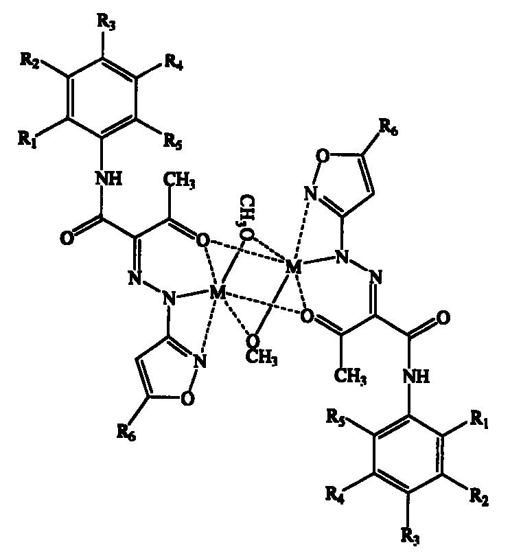 桥连双核金属腙类配合物及其合成方法;该配合物的分子结构通式如下式