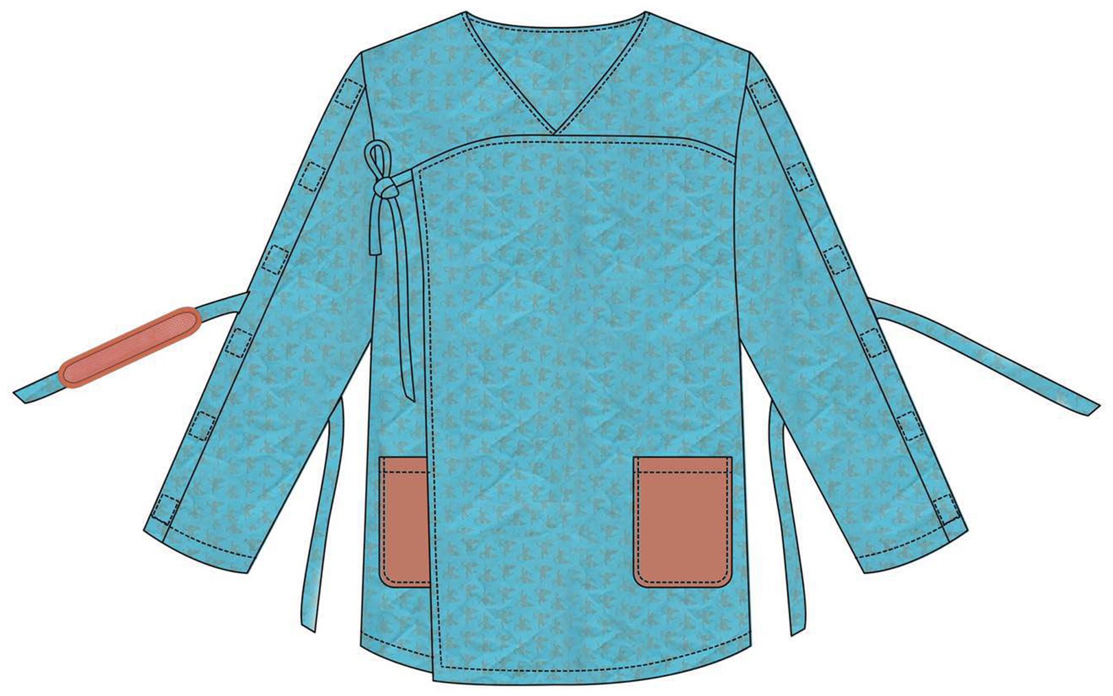 摘要附图摘要1.本外观设计产品的名称儿童病号服.2.