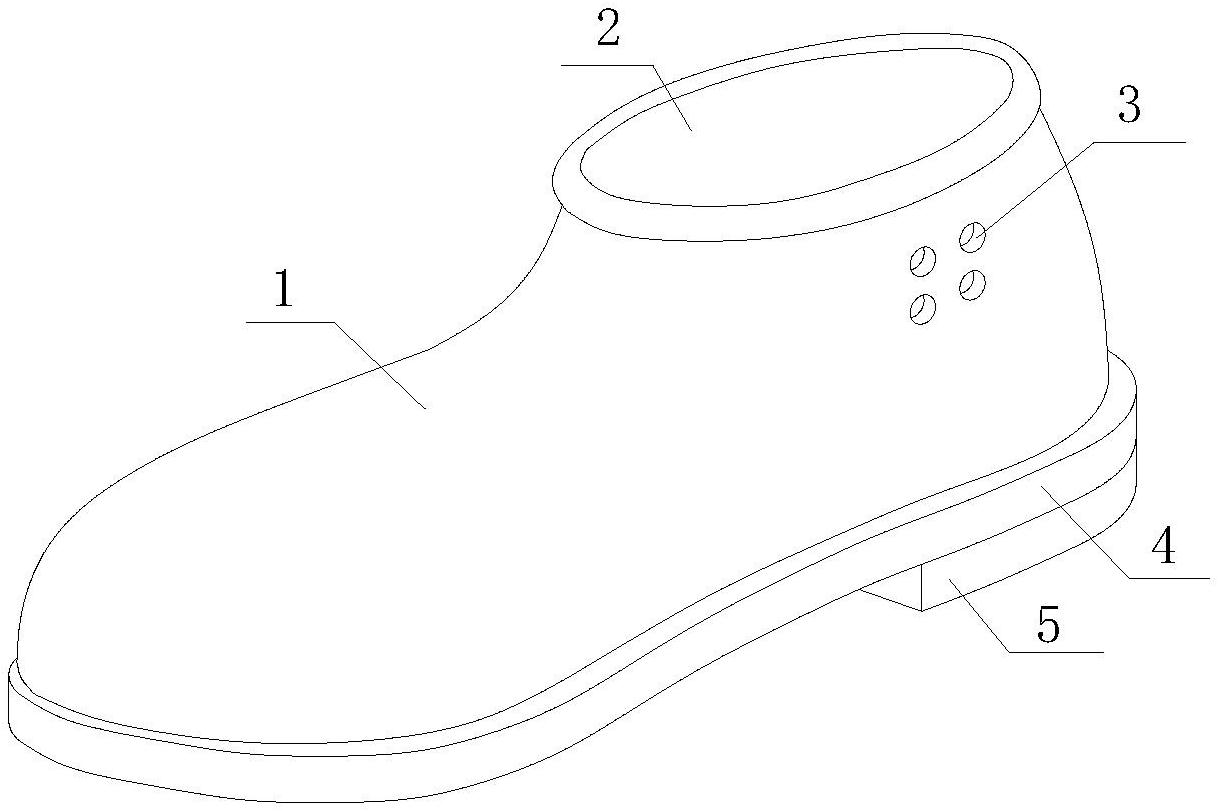 摘要附图摘要本实用新型公开了一种可防滑的防护安全鞋,其结构包括