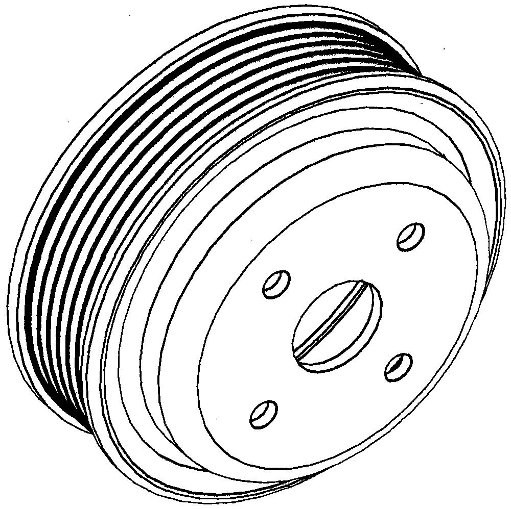 单边多楔旋压皮带轮