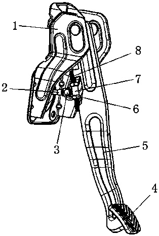 汽车脚踏板杠杆示意图图片