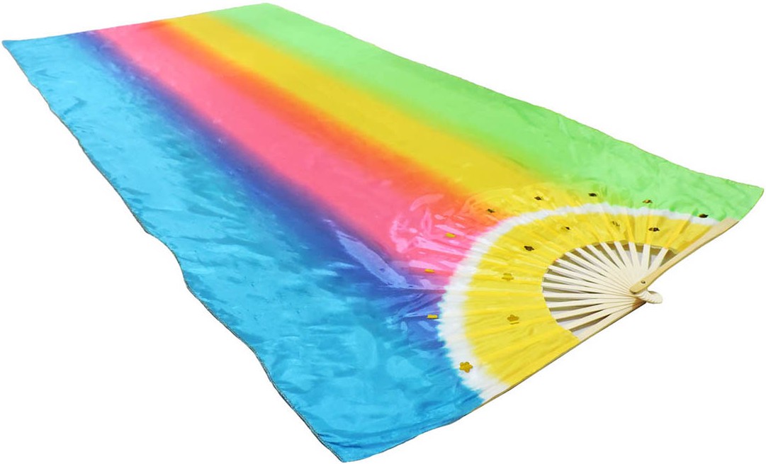 舞蹈扇(竖条彩虹)-爱企查