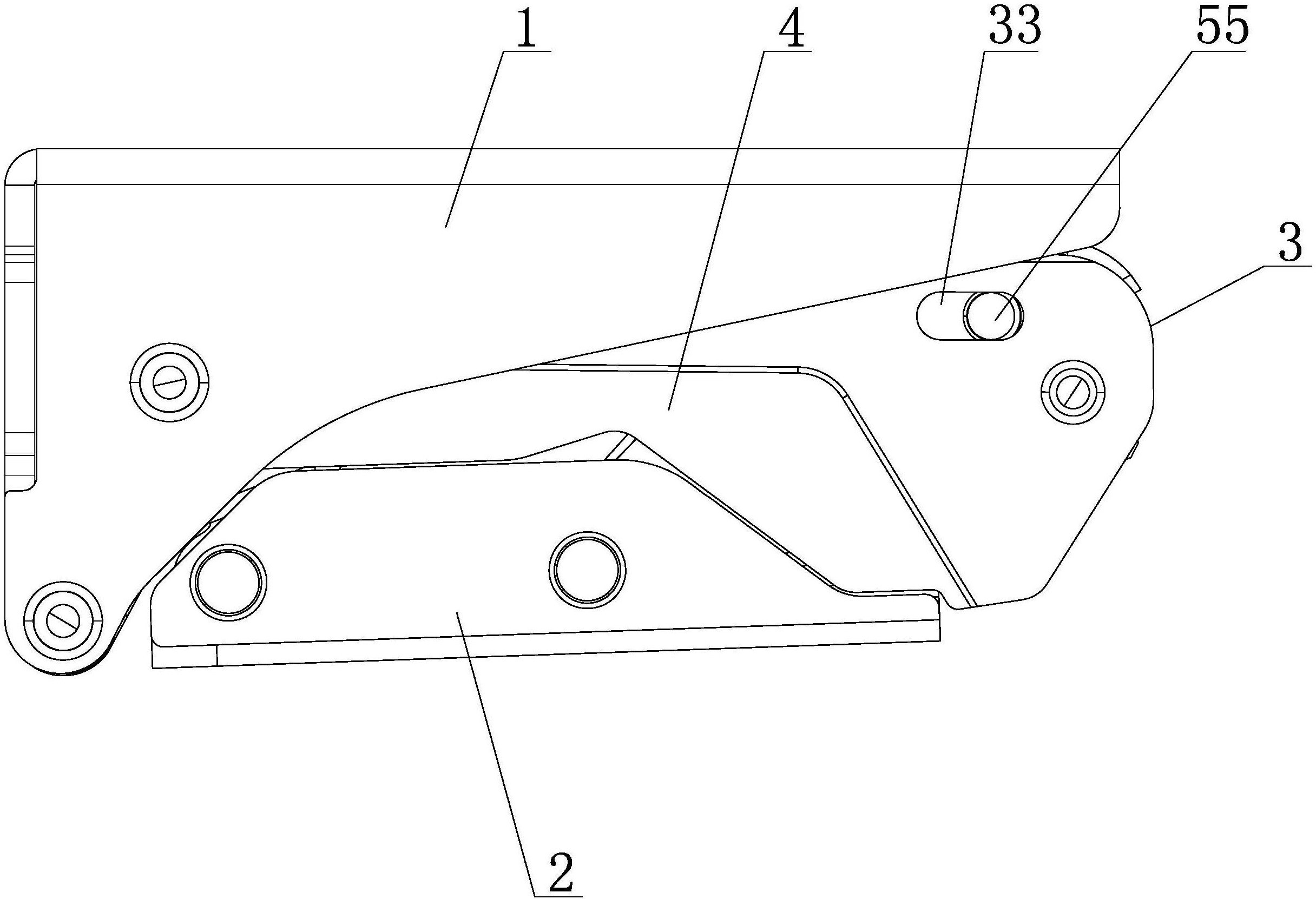 一种嵌入式冰箱缓冲铰链