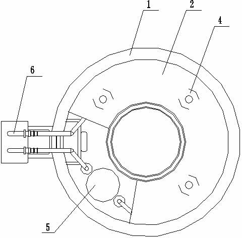 下导热片以及设置在上导热片和下导热片之间若干ptc加热片,所述的ptc