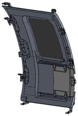 2.本外观设计产品的用途:用于直升机带有大小门结构的舱门.