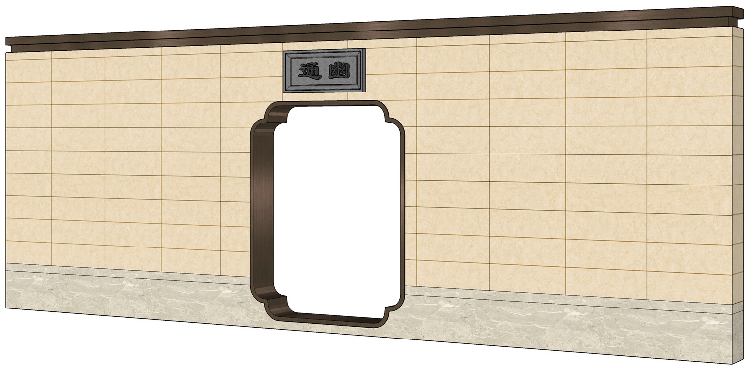 本外观设计产品的名称照壁(洞门).2.