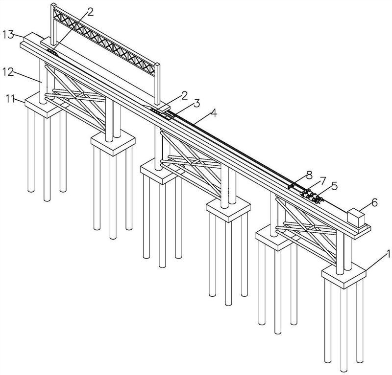 一种钢桁梁横移施工结构以及基于bim的横移施工方法