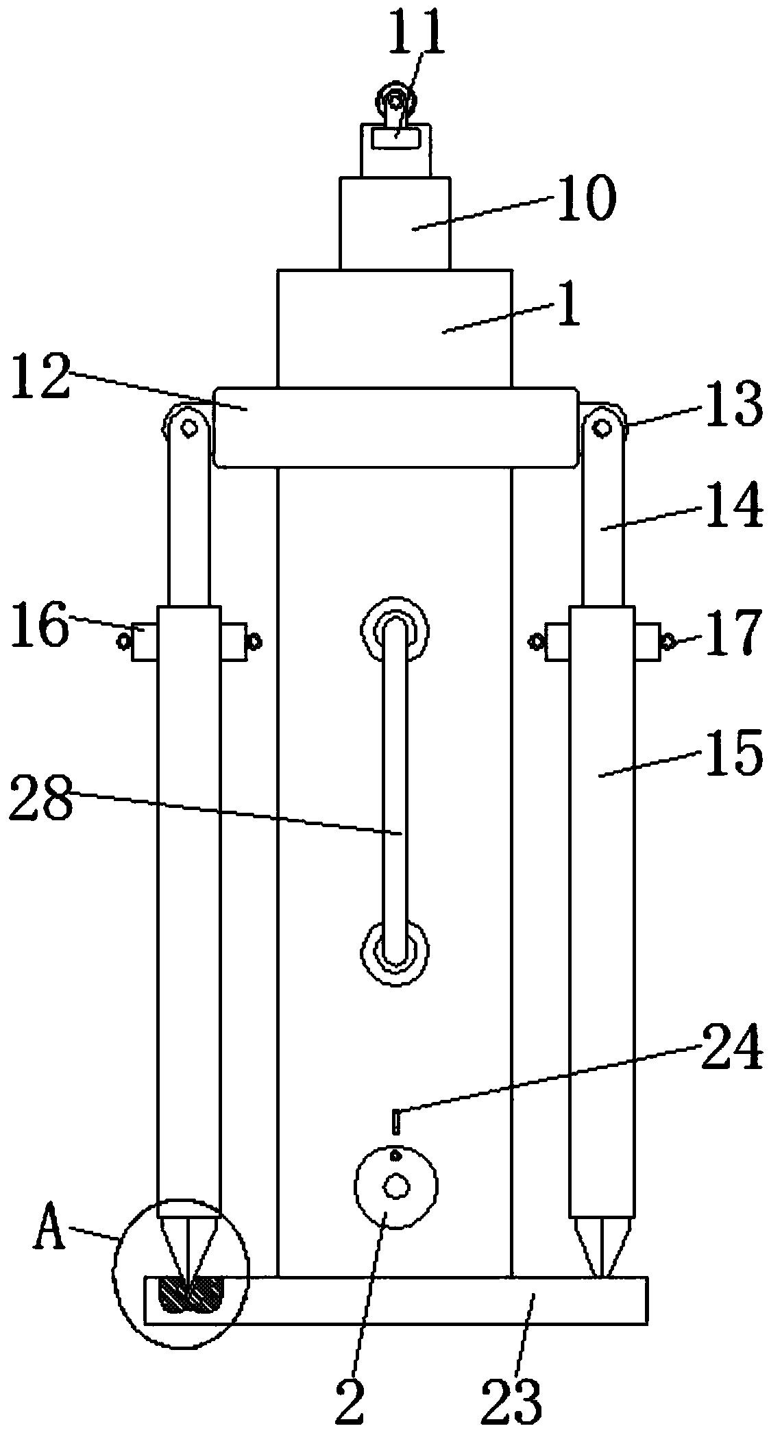 一种用于山地果园货运索道的支撑架组合