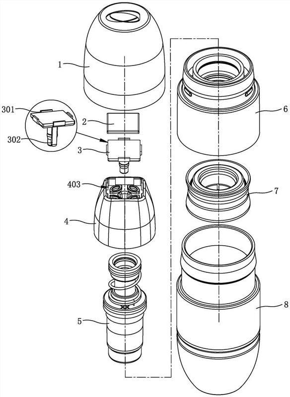 真空瓶及其制备方法,是针对现有同类产品的头帽塞和瓶体结构设计欠佳