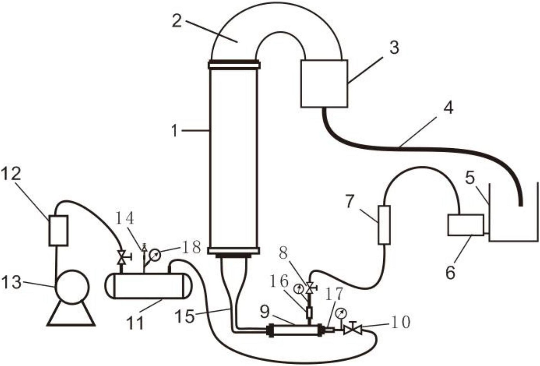 一种垂直管气液两相流流型演示实验装置