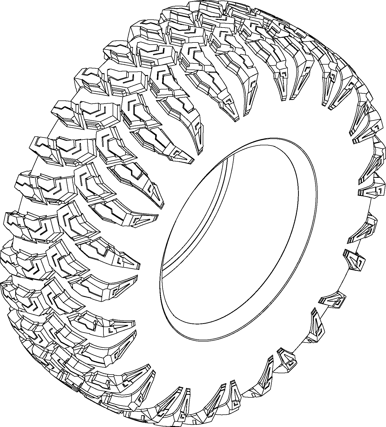 摘要附图摘要1.本外观设计产品的名称:轮胎(全地形车at008花纹).2.