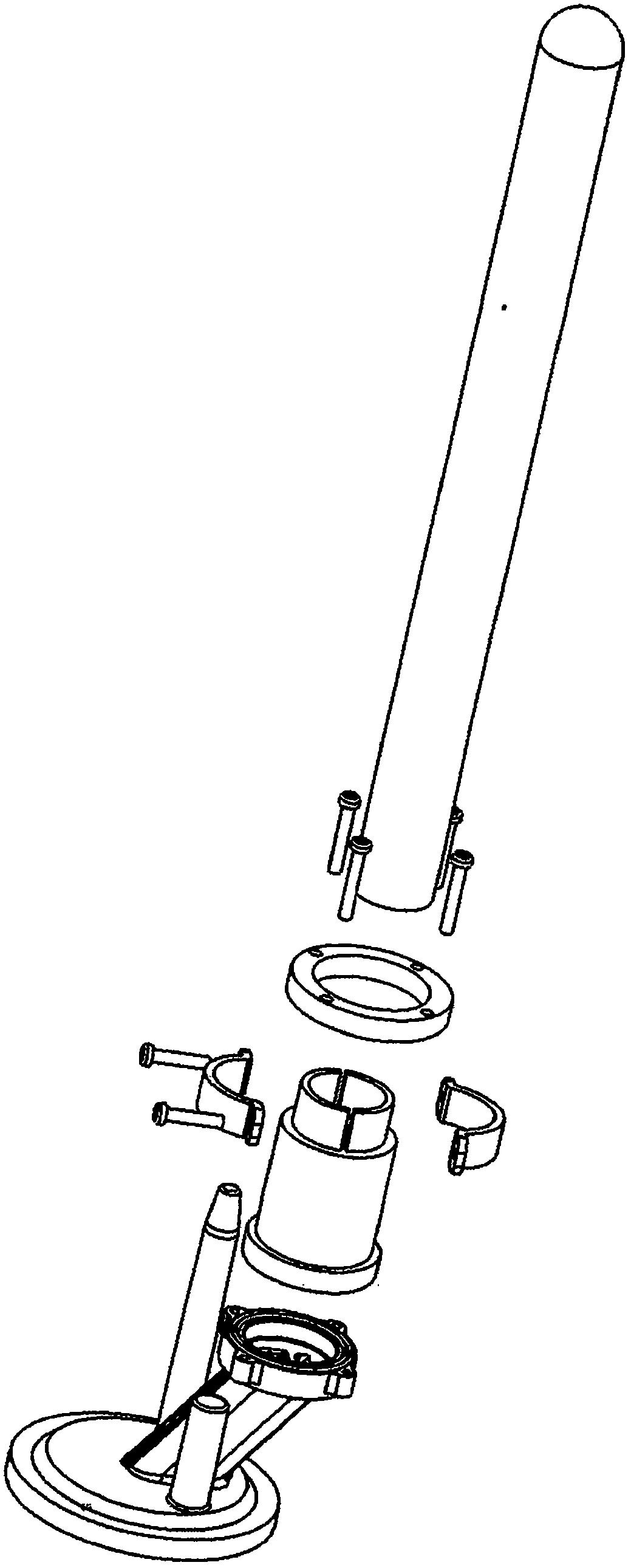 管状加热器(5)的外壳为非金属盲孔管或弯曲成u形的管,内装电热丝(3)或