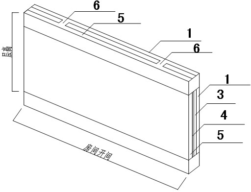 摘要附图摘要本实用新型公开了一种带肋墙板夹心保温双梁结构,包括