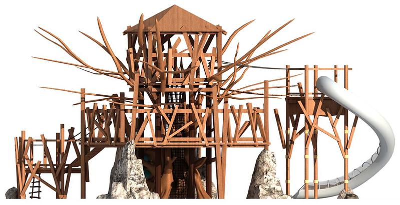 摘要附图摘要1.本外观设计产品的名称:攀爬娱乐设施(丛林庇护所). 2.