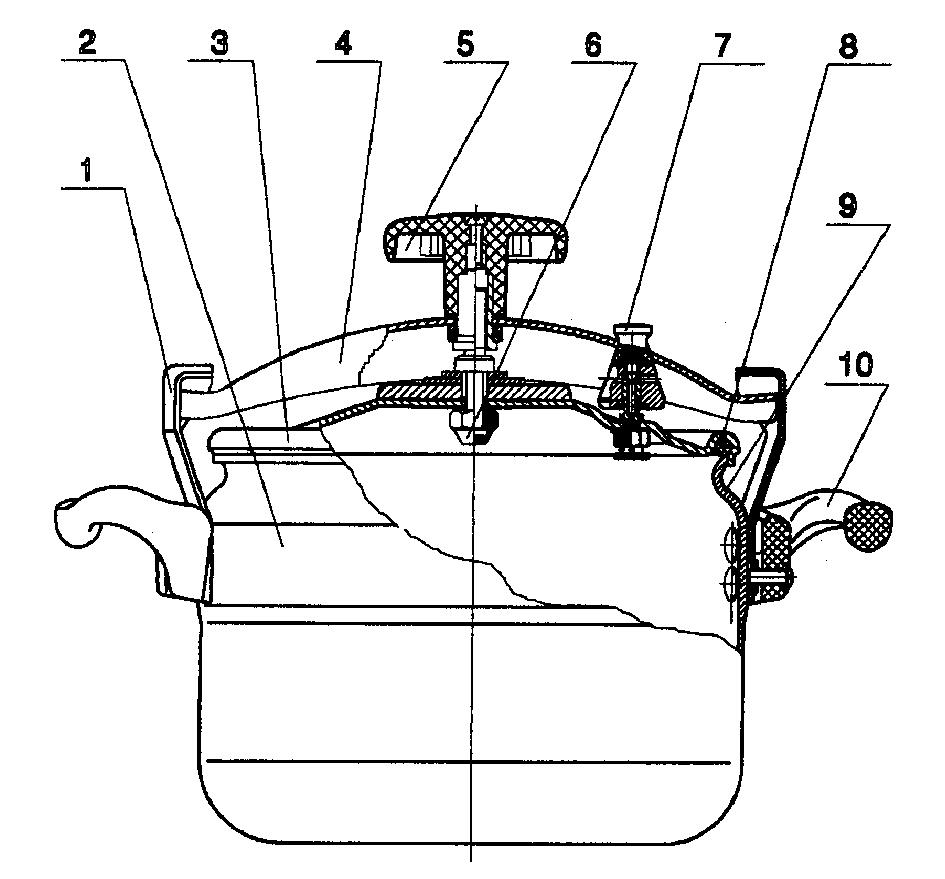 老式高压锅盖结构图图片