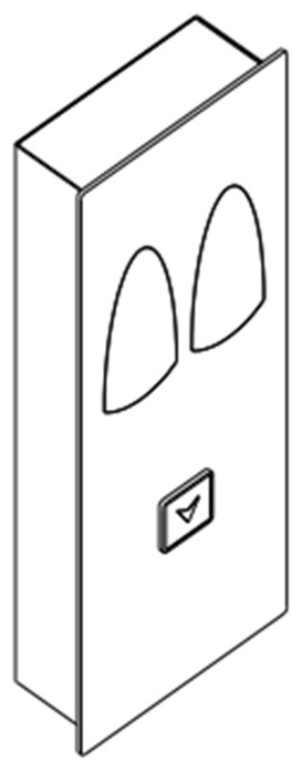 电梯呼梯盒(镶嵌式并联单方按钮不带锁)