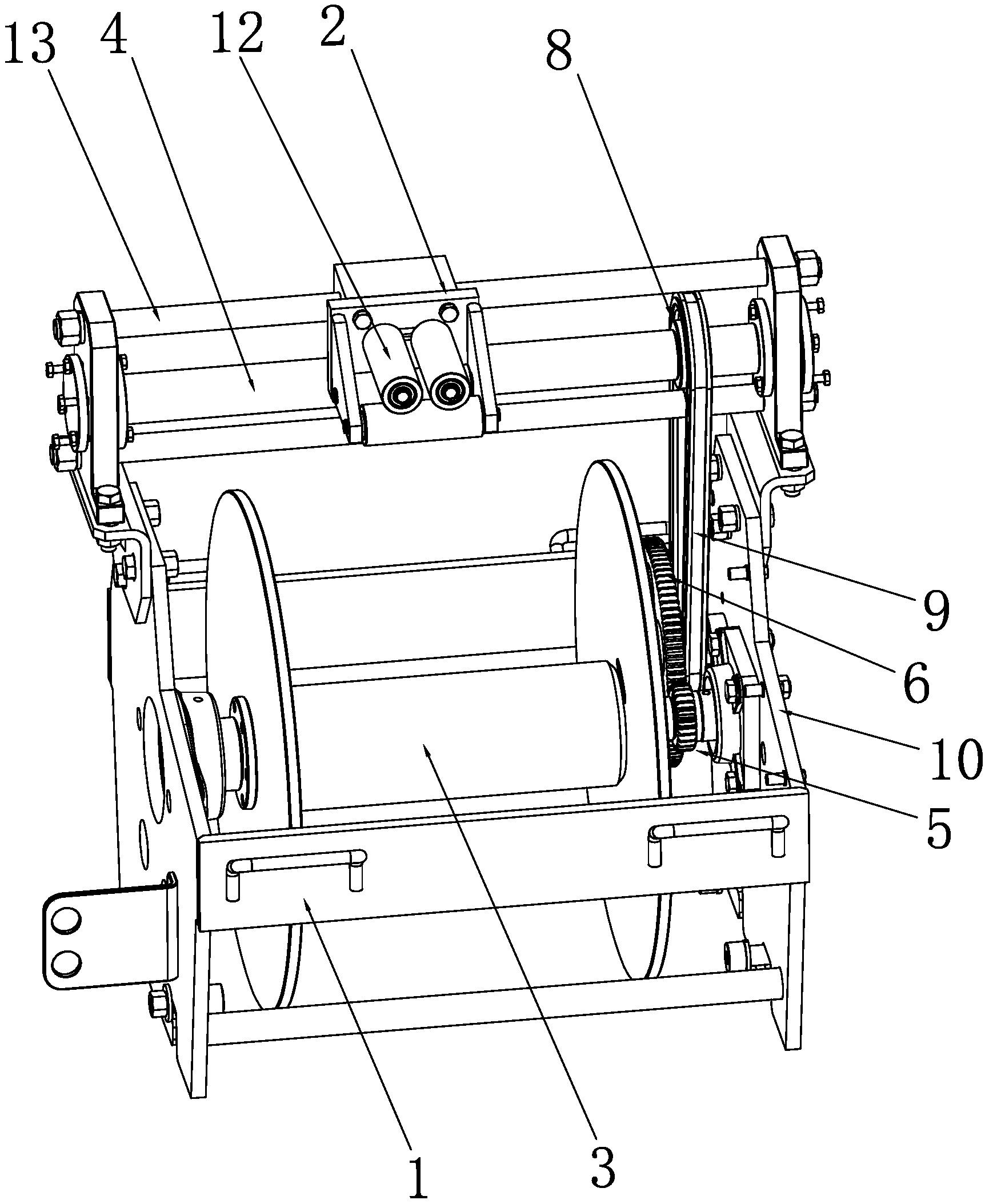 绞车排绳器结构图图片
