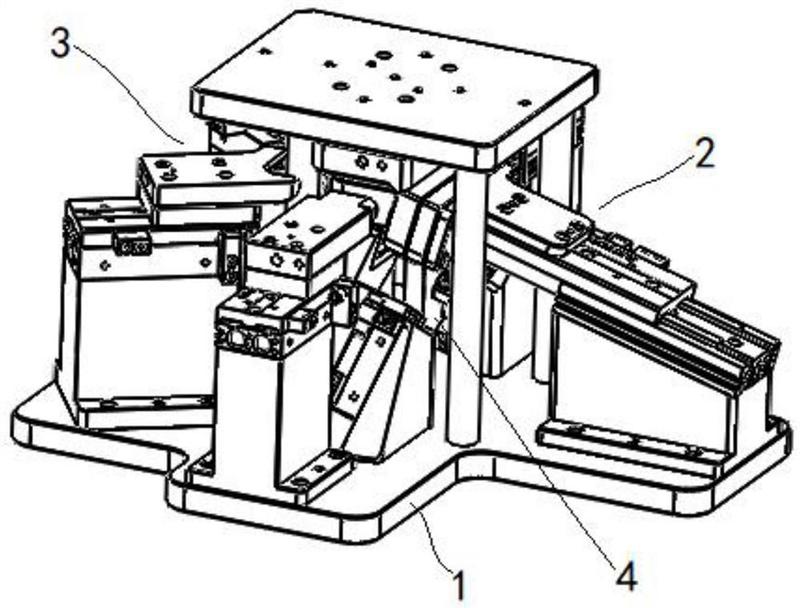 产品包布折边装置,包括工作台,工作台上安装有用于固定异形产品的治具