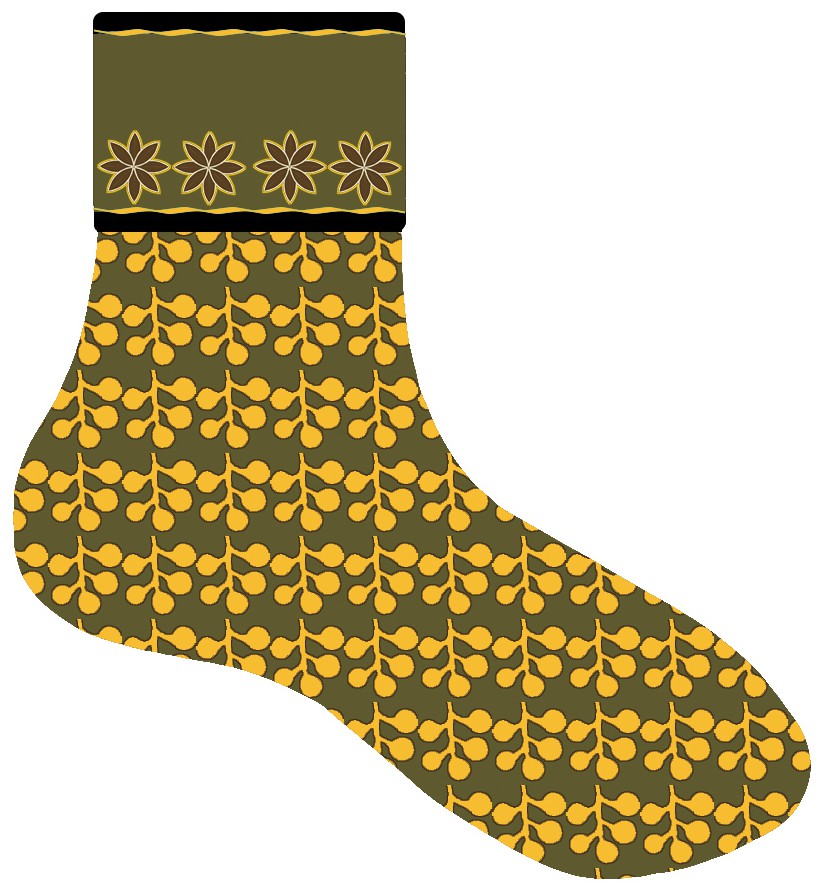 本外观设计产品的名称:袜子(小树林).2.