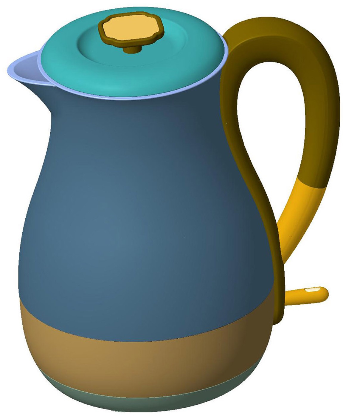 摘要附图摘要1.本外观设计产品的名称:电热水壶(zdh62d15x1).2.