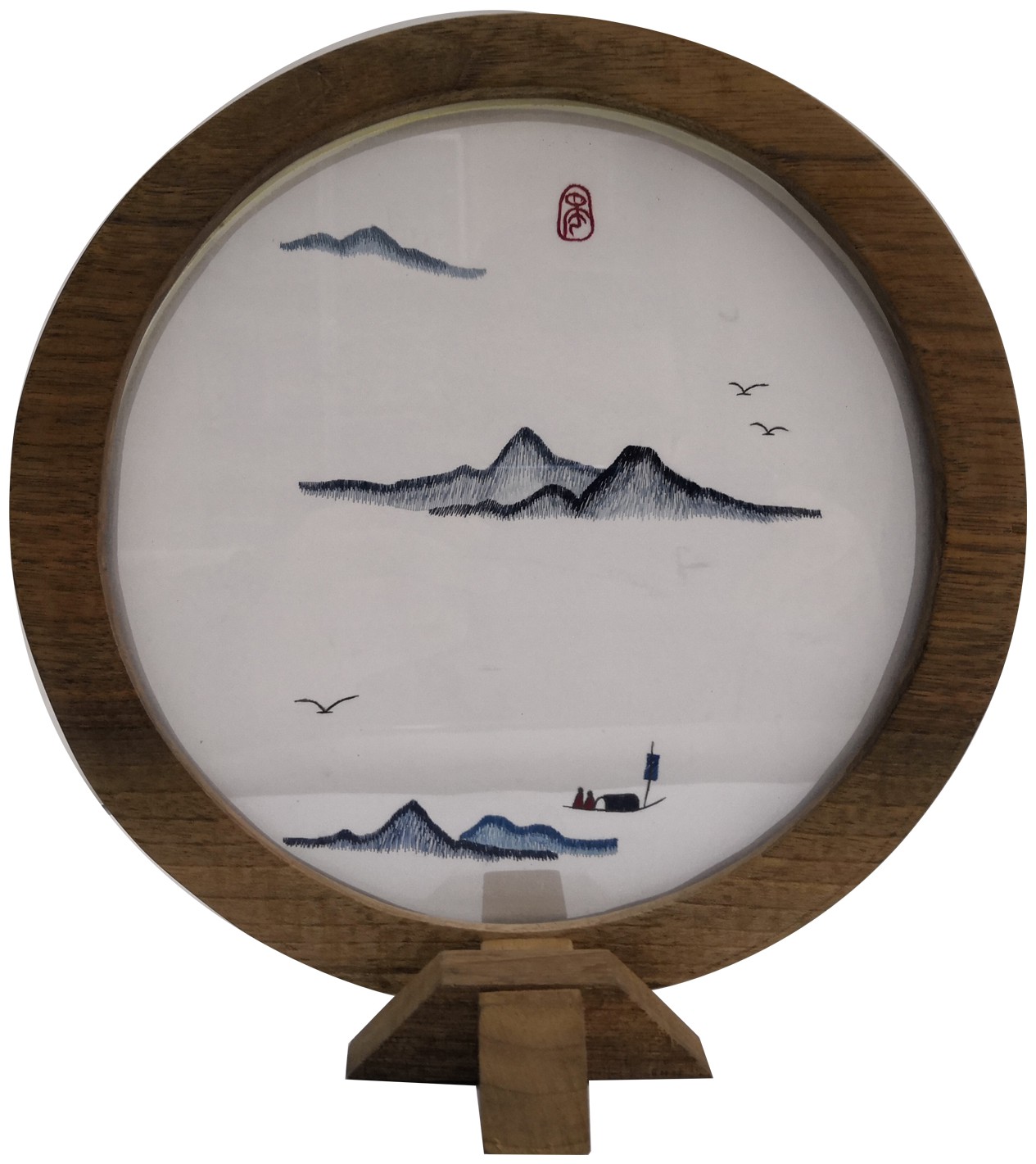 相框(蜀绣双面绣圆形相框)-爱企查