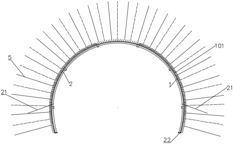 一種無拱架支護隧道穿越拱頂破碎地段支護結構-愛企查