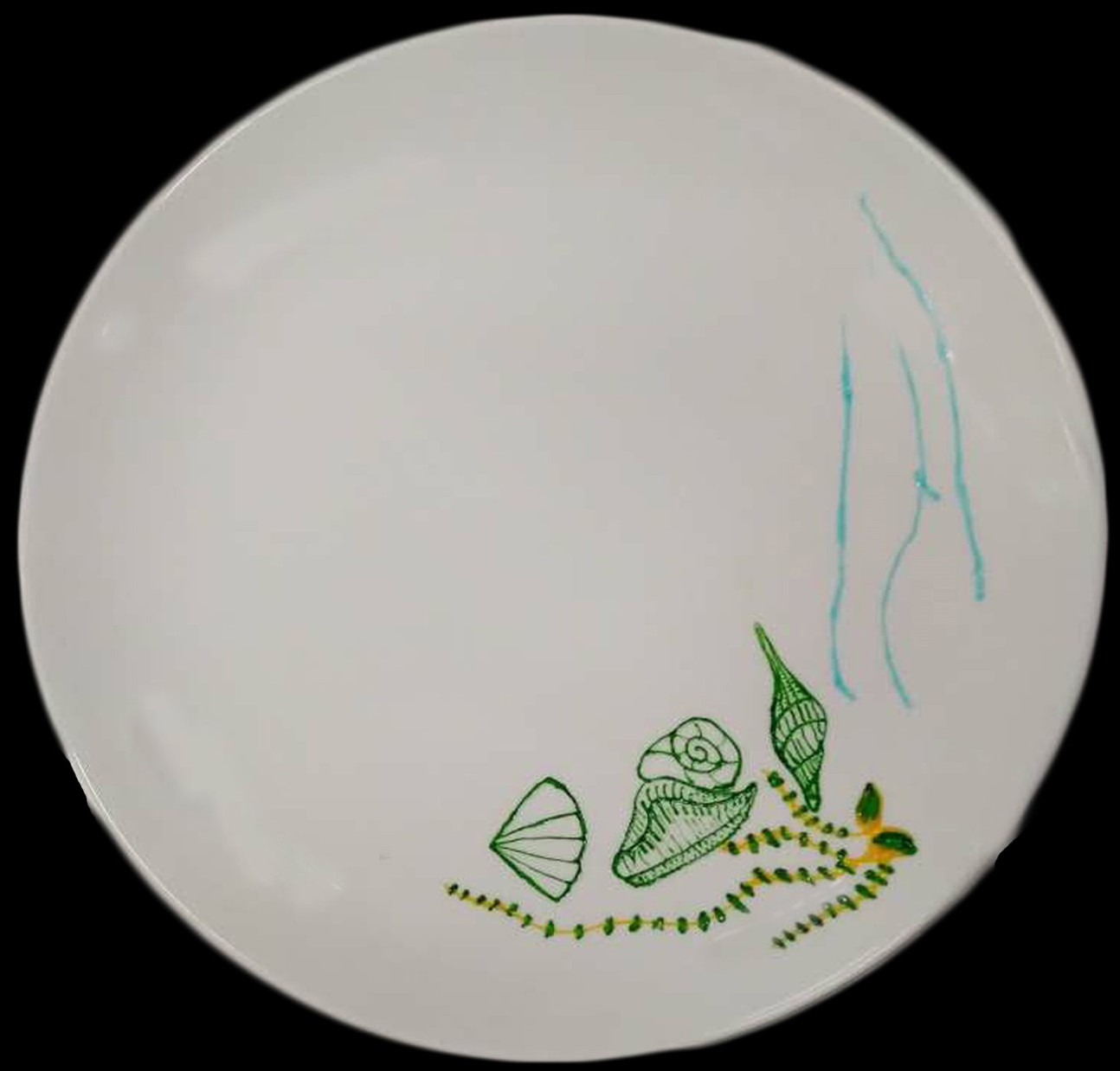 本外观设计产品的名称:盘子(螺趣).2.