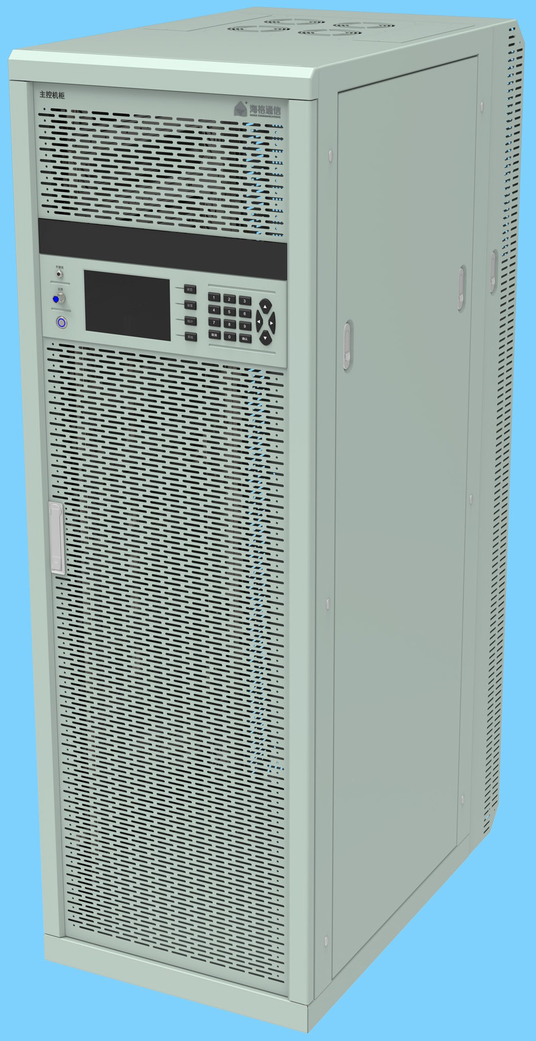 摘要附图摘要1.本外观设计产品的名称主控机柜.2.