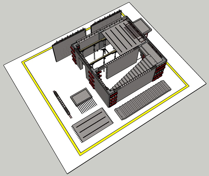 pc構件節點;工法樓展示裝配式建築預製構件與建築主體結構部分