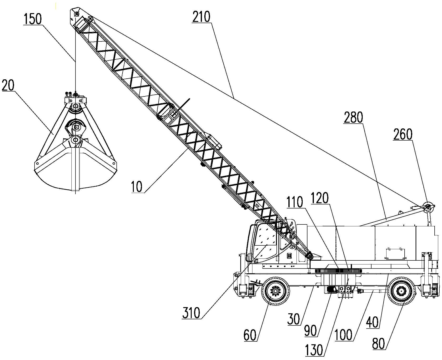 一种移动方便的双索抓斗流动式起重机-爱企查