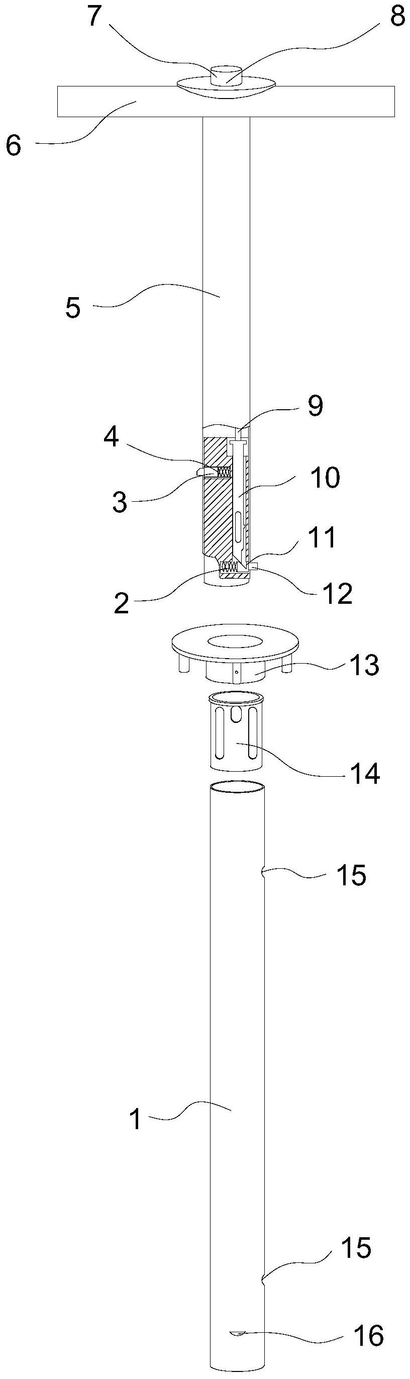 一种单管拉杆箱用伸缩拉杆