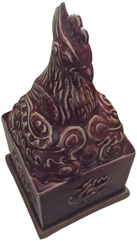 摘要附图摘要1,外观设计产品的名称:瓷器(凤印);2